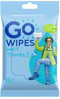 Drėgnos servetėlės GO WIPES, 1 sl, 15 vnt.