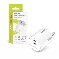 Mobile Origin 30W įkroviklis PW33 - 2x USB-C, baltas