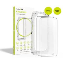 Mobile Origin EasyGlass su aplikatoriumi iPhone 15 Pro, 2 vienetų pakuotė