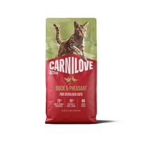 CARNILOVE ACTIVE Cat Duck & Pheasant Sterilised sausas pašaras katėms - 2 kg