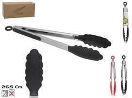 Virtuvinės žnyplės Kitchen&GO, 26.5 cm, 4 cm, juoda sp./sidabro sp.