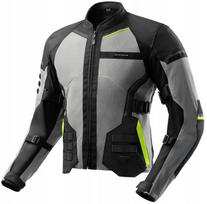 Motociklinė tekstilinė striukė REBELHORN SCANDAL 3 BLACK GREY FLUO YELLOW, M dydis