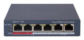 Hikvision DS-3E1106P-EI/M tinklo komutatorius Valdomas Gigabit Ethernet (10/100/1000) Maitinimas per Eternetą (PoE) Pilka