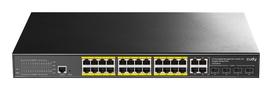 Cudy GS2028PS4 Valdomas L2 Gigabit Ethernet (10/100/1000) Maitinimas per Eternetą (PoE) 1U Juoda