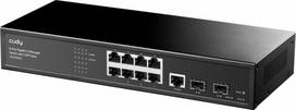 Cudy GS2008S2 tinklo komutatorius Valdomas L2 Gigabit Ethernet (10/100/1000) 1U Juoda