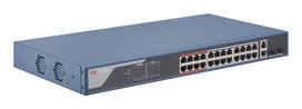 Hikvision DS-3E1326P-EI(B) tinklo komutatorius Valdomas Fast Ethernet (10/100) Maitinimas per Eternetą (PoE) 1U Mėlyna