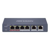 Hikvision DS-3E1106HP-EI tinklo komutatorius Valdomas Fast Ethernet (10/100) Maitinimas per Eternetą (PoE) Pilka