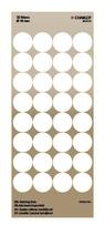 Lipdukai Charlot, apvalūs, Ø18mm, 32vnt pakuotėje, baltos spalvos