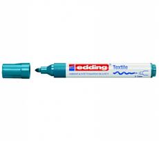 Tekstilės žymeklis Edding 4500, apvaliu galiuku, 2-3mm, mėlynos spalvos