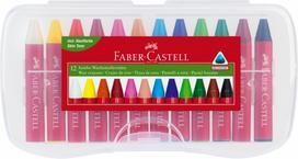 Vaškinės kreidelės Faber-Castell Jumbo, 12 spalvų