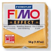 Modelinas Fimo, 56g, metalizuotos auksinės spalvos