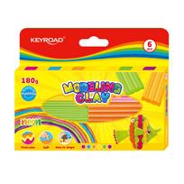 Plastilinas Keyroad, 6 neoninės spalvos