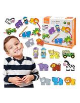Medinis Montessori varstymo žaislas VIGA „Safari ZOO“