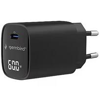 Gembird Lādētājs Gembird 60W USB Type-C fast charger with LCD Black TA-UC-1C-PD60LCD-01-BK