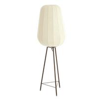 Baltos spalvos pastatomas šviestuvas (aukštis 133 cm) su tekstiliniu gaubtu Bibury – Light & Living