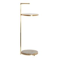 Su marmuriniu stalviršiu apvalios formos šoninis stalas ø 26 cm Leda – Light & Living