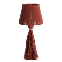 Raudonos plytų spalvos stalinis šviestuvas (aukštis 58 cm) su tekstiliniu gaubtu Espino – Light & Living