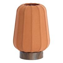 Terakotos spalvos iš metalo stalinis šviestuvas (aukštis 29 cm) su tekstiliniu gaubtu Bibia – Light & Living