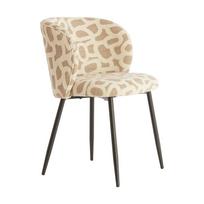 Smėlio spalvos/taupe spalvos iš audinio valgomojo kėdė Elyna – Light & Living