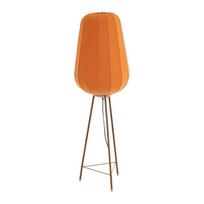 Terakotos spalvos pastatomas šviestuvas (aukštis 133 cm) su tekstiliniu gaubtu Bibury – Light & Living
