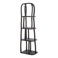 Tamsios natūralios spalvos iš mango masyvo pastatoma lentyna 53x175x40 cm Lowe – Light & Living