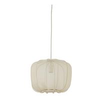 Kreminės spalvos kabantis šviestuvas ø 12 cm su tekstiliniu gaubtu Plumeria – Light & Living