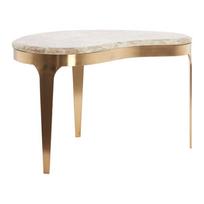 Bronzinės spalvos/taupe spalvos su marmuriniu stalviršiu kavos staliukas 39x65 cm Giulio – Light & Living