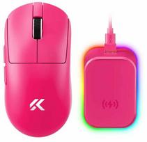 Belaidė žaidimų pelė Mchose A7 V2 Pro+ Wireless MC-A7V2-9, 2.4 ghz / bluetooth / usb, rožinė sp.