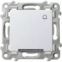 Ospel ŁP-6ZS/m/00 SZAFIR Įprastai atidarytas jungiklis, varpelis su baltu apšvietimu, baltas ŁP-6ZS/m/00