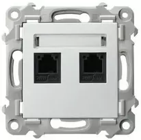 Ospel GPT-2ZN/m/00 SZAFIR Dviguba nepriklausoma telefono lizdas, baltas GPT-2ZN/m/00