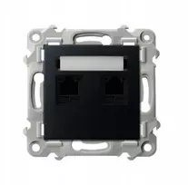 Ospel GPT-2ZN/m/33 SZAFIR Dviguba nepriklausoma telefono lizdas, juodos spalvos, metalinis GPT-2ZN/m/33
