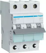Hager Polo MBS340 automatinis jungiklis Icn=6000A 3P B 40A Greitoji jungtis MBS340