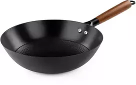 Luigi Ferrero Tika FR-2855WH Light Cast Iron Wok Pan 28x8cm