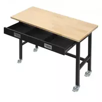 Vevor 1220 mm darbastalis su stalčiais ir ratukais