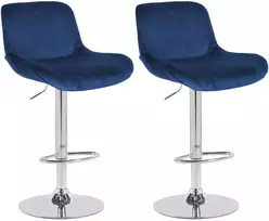 2 baro kėdžių rinkinys "Solon" chromuotas aksomas