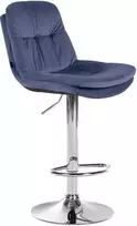 Baro kėdė "Laurel Velvet" chromuota