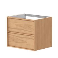 Kame HOME vonios spintelė 60cm 2 stalčiai, Po stalviršiu, Be kriauklės, natūralus ąžuolo fanera