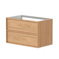 Kame HOME vonios spintelė 80cm 2 stalčiai, Po stalviršiu, Be kriauklės, natūralus ąžuolo fanera