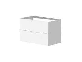 Vonios spintelė Kame Gama 80cm 2 stalčiai (push to open), Po stalviršiu, Be kriauklės, Baltas matinė BUC/8-3DR/D2-PO