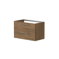 Vonios spintelė Kame Gama 80cm 2 stalčiai (push to open), Po stalviršiu, Be kriauklės, Copper oak BUC/8-3DR/48-PO
