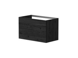 Vonios spintelė Kame Gama 80cm 2 stalčiai (push to open), Po stalviršiu, Be kriauklės, Juodasis ąžuolas BUC/8-3DR/1-PO