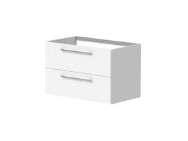 Vonios spintelė Kame Gama 80cm 2 stalčiai, Po stalviršiu, Be kriauklės, Balta BUC/8-3DR/D1