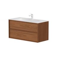 Vonios spintelė Kame Bathroom 100cm 2 stalčiai, be kriauklės, Copper oak veneer BU/10-3DR/N11-HM