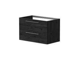 Vonios spintelė Kame Gama 80cm 2 stalčiai, Po stalviršiu, Be kriauklės, Juodasis ąžuolas BUC/8-3DR/1