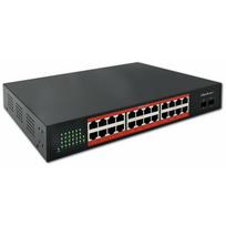 Qoltec SWITCH Gigabit Ethernet | 24x RJ45 | 2x SFP | 1000Mb/s | 52365 | 5901878523651