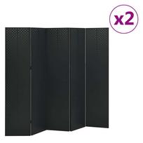 Kambario pertvaros, 5 dalių, 2vnt., juodos, 200x180cm, plienas