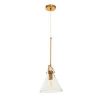Auksinės spalvos iš metalo kabantis šviestuvas ø 25 cm su stiklo gaubtu Trieste – Premier Housewares