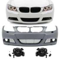 M-Pack Priekinis Bamperis, skirtas BMW E90 / E91 LCI (08-11), su tamsintais priešrūkiniais