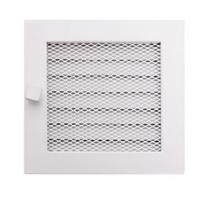 Židinio grotelės HEARTH 170x170mm, (baltos su žaliuzėmis)