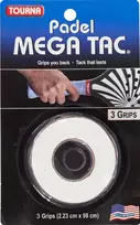Koto apvijos Tourna Padel Mega Tac White, 3 vnt
